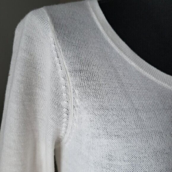 Rickis white floral lace sweater Sz Small - Picture 4 of 11